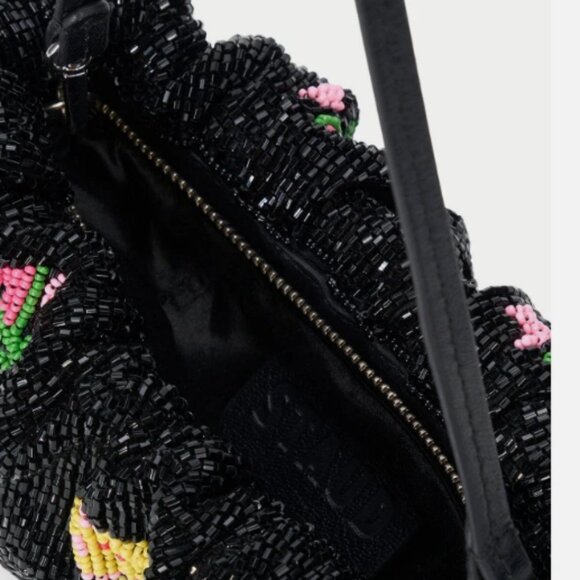 STAUD Beaded Bean Convertible Clutch Bag in First Bloom Night MSRP$295 FUN&CHIC - Picture 5 of 9